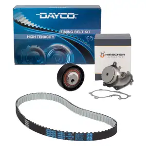 DAYCO Zahnriemensatz + HIRSCHER Wasserpumpe f&uuml;r FORD Focus 1 2 Mondeo 4 S-Max 1.8 TDCi