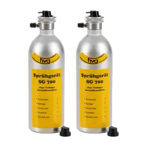 2x HVG SG700 Wiederbef&uuml;llbare Alu Druckluft Spraydose Druckluftdose Spr&uuml;hflasche 500ml