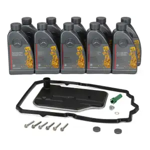 Getriebefilter Satz + 10L ORIGINAL Getriebeöl MB 236.15 für MERCEDES 7-Gang 722.9