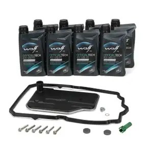 Getriebefilter Satz + 8L WOLF ATF MB FE Getriebeöl MB 236.15 für MERCEDES 7-Gang 722.9