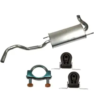 IMASAF Endschalld&auml;mpfer + Anbausatz f&uuml;r VW Polo 6N1 6N2 1.0 1.3 1.4 1.6 45-75 PS