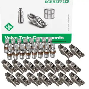 16x INA Ventilstößel + 16x Kipphebel Schlepphebel für BMW 1er E81-88 3er 5er E60/61 N43