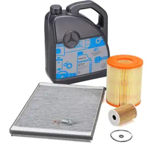 Filterset 3-tlg + 5L ORIGINAL 5W40 f&uuml;r MB 229.5 Motor&ouml;l MERCEDES A-Klasse W168 Vaneo M166