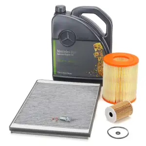 Filterset 3-tlg + 5L ORIGINAL 5W30 MB 229.51 Motor&ouml;l MERCEDES A-Klasse W168 Vaneo 414 M166