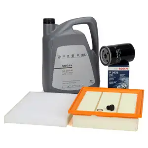 Filterset 3-tlg + 5L ORIGINAL 10W-40 Motor&ouml;l f&uuml;r VW Golf 3 Vento 1.4 1.8 2.0 bis Baujahr