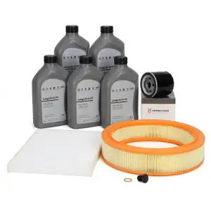 Filterset 3-tlg + 5L ORIGINAL 0W-30 Motor&ouml;l f&uuml;r VW Polo 6N Lupo Arosa Ibiza 2 1.0 1.4 1.6