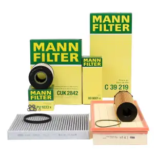 MANN Filter-Set 4-tlg für AUDI Q7 (4LB) PORSCHE Cayenne (9PA) VW Touareg (7L) 3.0 TDI