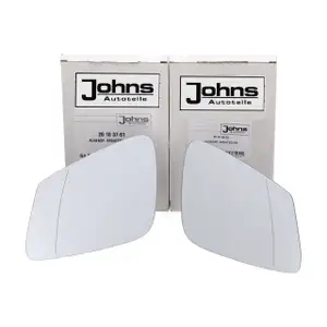 2x JOHNS ASPH&Auml;RISCH BEHEIZT Spiegelglas f&uuml;r BMW F20/21 F22/23 F30-34 F32-36 F10/11 X1