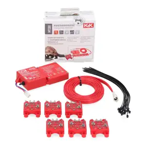 K&K M9300 Marderschutz Marderabwehr Weidezaun-Prinzip Hochspannung Multikontakt 6V IP65 E1