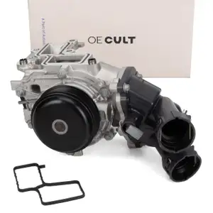 Wasserpumpe + Thermostat + Dichtung für MERCEDES W205 A205 W213 C257 W447 Sprinter OM654