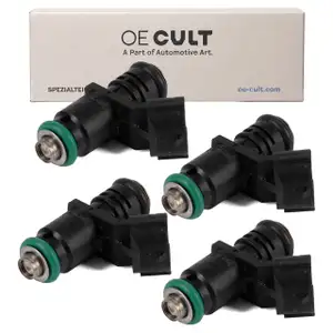 4x OE-Cult Einspritzventil f&uuml;r VW Polo 5 SEAT Ibiza 4 1.2 TSI 90/110 PS 04E906031H