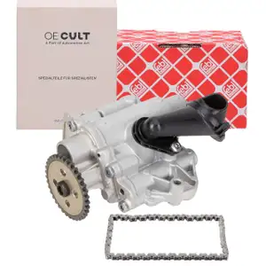 OE-Cult &Ouml;lpumpe + febi Antriebskette f&uuml;r VW Golf 7 Passat B8 Polo 5 Tiguan 1.4 TSI/GTE
