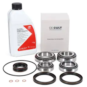 Reparatursatz Hinterachsdifferential HAA350 HAA450 + 1L FEBI Öl für VW Golf 5 Passat B6 A3