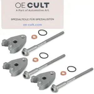 3x OE-Cult Halter + Schraube Einspritzd&uuml;se f&uuml;r VW Polo 5 SKODA Fabia 2 1.2 TDI 03P130216