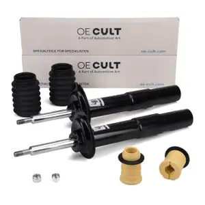 2x OE-Cult Gasdruck Sto&szlig;d&auml;mpfer + Staubschutz f&uuml;r BMW 5er E60 E61 520-550i 520-535d vorne