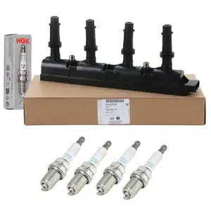 ORIGINAL GM Z&uuml;ndmodul + 4x NGK Z&uuml;ndkerze f&uuml;r OPEL Adam Astra J Corsa D E Zafira C 1.4