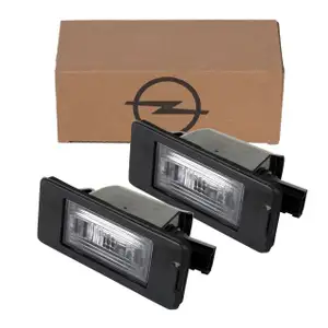 2x ORIGINAL OPEL Kennzeichenleuchte + W5W G&uuml;hlampe Astra J Sports Tourer Zafira C 13590043