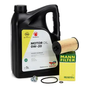 5L ORIGINAL Motor&ouml;l 0W20 + MANN &Ouml;lfilter f&uuml;r OPEL Astra J K Insignia A B Zafira C 1.6 CDTI