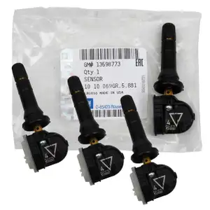 4x ORIGINAL GM OPEL Reifendrucksensor RDKS TPMS 433MHz Mokka A / X Karl 13598773