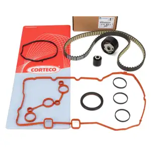 ORIGINAL Zahnriemen Satz + CORTECO Ventildeckeldichtung für PSA OPEL Astra L Corsa F 1.2