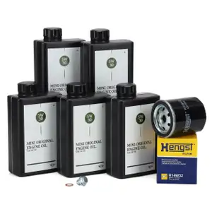 5L ORIGINAL 5W-30 LL-04 Motor&ouml;l + HENGST &Ouml;lfilter f&uuml;r MINI R50 R53 One D 75/88 PS 1ND