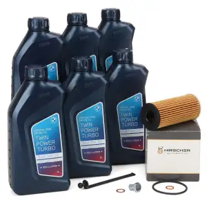 6L ORIGINAL 0W30 Motoröl + HIRSCHER Ölfilter für BMW B37 N47 B47 B38 B48