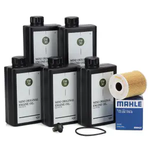 5L ORIGINAL 5W-30 LL-04 Motoröl + MAHLE Ölfilter für MINI R50 R53 R52 One Cooper Works W10