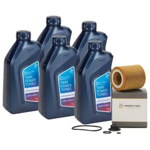 5L ORIGINAL 5W30 LL-04 Motor&ouml;l + HIRSCHER &Ouml;lfilter f&uuml;r BMW F20/21 F30-34 F10 X1 E84 X3 N20