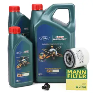 7L CASTROL MAGNATEC 0W-30 D Motoröl + MANN Ölfilter für FORD Focus 4 Mondeo 5 2.0 EcoBlue