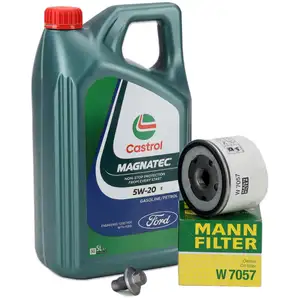 5L CASTROL MAGNATEC 5W-20 E + MANN Ölfilter für FORD 4 MK4 C-Max 2 MK2 1.0/1.5 EcoBoost