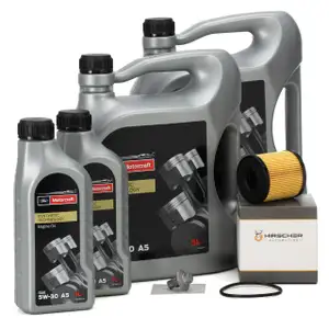 12L ORIGINAL MOTORCRAFT 5W30 A5 Motor&ouml;l + HIRSCHER &Ouml;lfilter f&uuml;r FORD Transit 3.2 TDCi 200