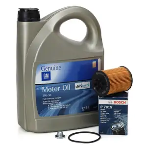 5L ORIGINAL 5W-30 dexos2 Motor&ouml;l + BOSCH &Ouml;lfilter f&uuml;r OPEL Astra Corsa Meriva 1.0-1.4