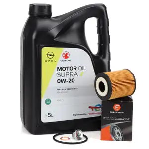 5L ORIGINAL 0W-20 Motor&ouml;l + EUROREPAR &Ouml;lfilter f&uuml;r CITROEN OPEL PEUGEOT 1.5 DIESEL