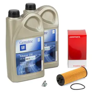 4L ORIGINAL 5W-30 Dexos2 Motor&ouml;l + HERTH+BUSS &Ouml;lfilter f&uuml;r OPEL Corsa E 1.4 mit Automatik