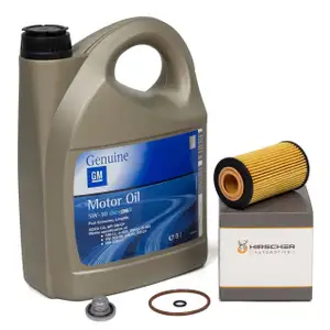 5L ORIGINAL 5W30 Motor&ouml;l dexos2 + HIRSCHER &Ouml;lfilter f&uuml;r OPEL Astra J K Insignia 1.6CDTI
