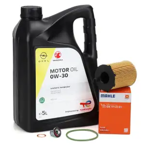 5L ORIGINAL 0W-30 Motor&ouml;l + MAHLE &Ouml;lfilter f&uuml;r OPEL Crossland/10 Grandland/10 Combo 1.6 D