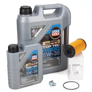 6L LIQUI MOLY 5W-30 Motor&ouml;l + ORIGINAL &Ouml;lfilter f&uuml;r OPEL Astra H J Insignia Zafira C 1.6