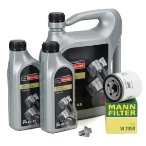 7L ORIGINAL MOTORCRAFT 5W-30 A5 Motoröl + MANN Ölfilter für FORD Tourneo 2.2/2.4 TDCi