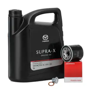 5L ORIGINAL Motor&ouml;l SUPRA-10 0W20 + H+B &Ouml;lfilter f&uuml;r MAZDA 2 3 6 323 626 MX-5 RX-8 1.1-2.0