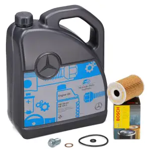 5L ORIGINAL 5W-40 f&uuml;r MB 229.5 Motor&ouml;l + BOSCH &Ouml;lfilter MERCEDES A-Klasse W168 Vaneo M166