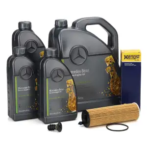 8L ORIGINAL 5W-30 für MB 229.52 Motoröl + HENGST Ölfilter MERCEDES-BENZ OM654 OM656