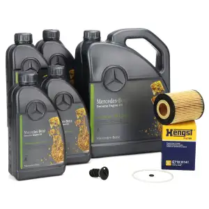 9L ORIGINAL 5W-30 MB 229.52 Motoröl + HENGST Ölfilter MERCEDES W213 C/X253 W166 W222 OM642