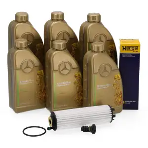 6L ORIGINAL 0W-20 für MB 229.71 Motoröl + HENGST Ölfilter MERCEDES W206 W214 M254 M256