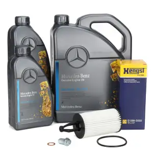 7L ORIGINAL 5W-40 für MB 229.5 Motoröl HENGST Ölfilter MERCEDES W204 W205 W212 43AMG M276