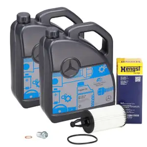 10L ORIGINAL 5W40 f&uuml;r MB 229.5 Motor&ouml;l HENGST &Ouml;lfilter MERCEDES W204 W205 W212 43AMG M276