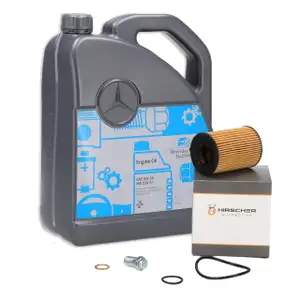 5L ORIGINAL Mercedes Motor&ouml;l &Ouml;l 5W30 MB 229.51 + HIRSCHER &Ouml;lfilter 2661800009