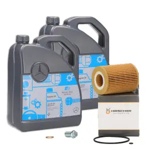 10L ORIGINAL Mercedes Motor&ouml;l &Ouml;l 5W30 MB 229.51 + HIRSCHER &Ouml;lfilter 6421800009