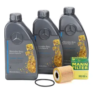 3L ORIGINAL 5W-40 MB 229.5 Motoröl + MANN Ölfilter SMART City-Coupe ForTwo (450 451)