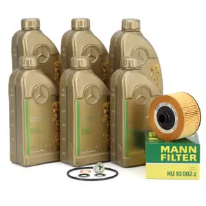 6L ORIGINAL 0W-20 für MB 229.71 + MANN Ölfilter MERCEDES W177 V177 W247 C/X118 H/X247 M282