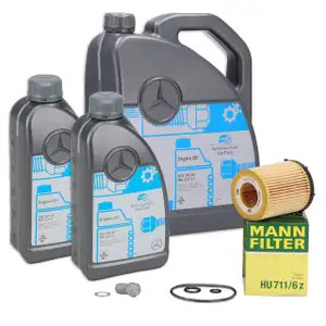 7L ORIGINAL 5W-30 MB 229.51 Motor&ouml;l + MANN &Ouml;lfilter MERCEDES-BENZ M260 M264 M270 M274